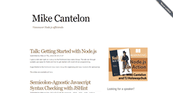 Desktop Screenshot of mikecantelon.com